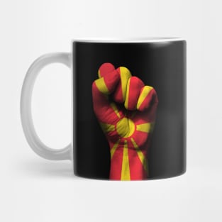 Flag of Macedonia on a Raised Clenched Fist Mug